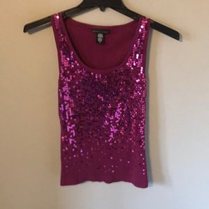 Apostrophe sequin tank top